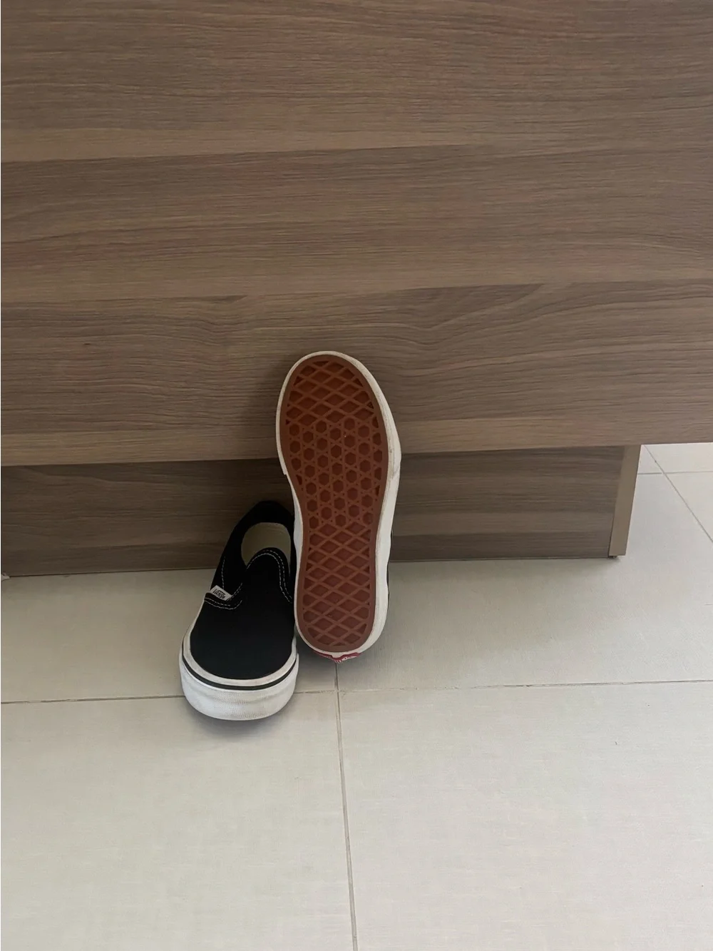 Vans Kids Black & White Slip-On Sneakers